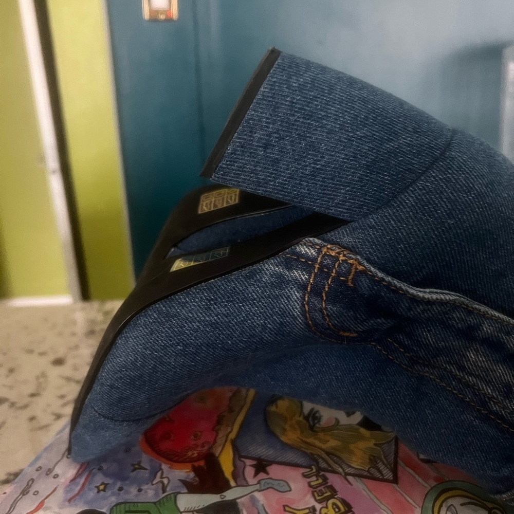 Jeffrey Campbell denim bootie. Worn one time, in box. - Picture 6 of 7
